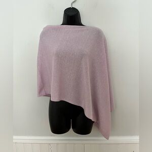 Tahari Lilac Cashmere Linen Blend Poncho Cape